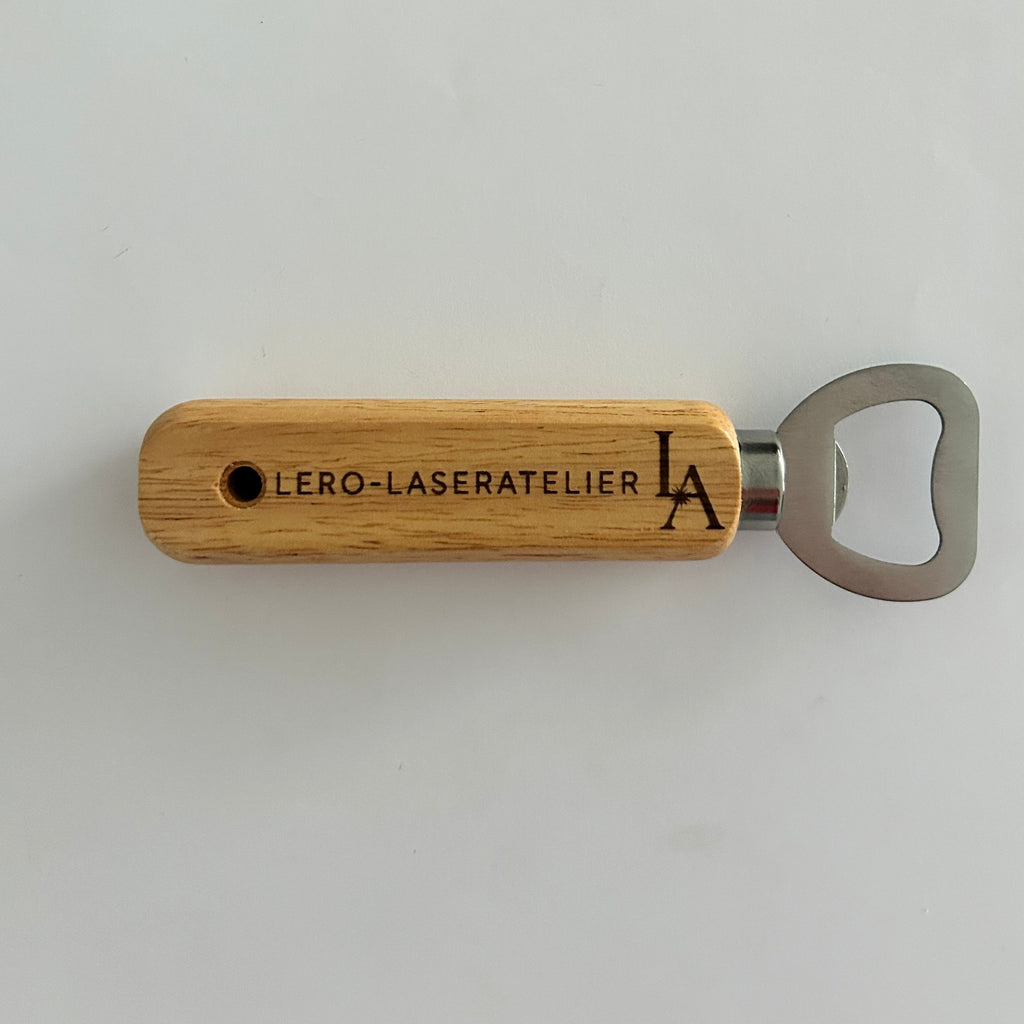 Flaschenöffner mit personaliesierbaren Holzgriff