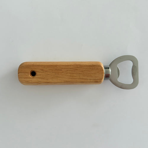 Flaschenöffner mit personaliesierbaren Holzgriff