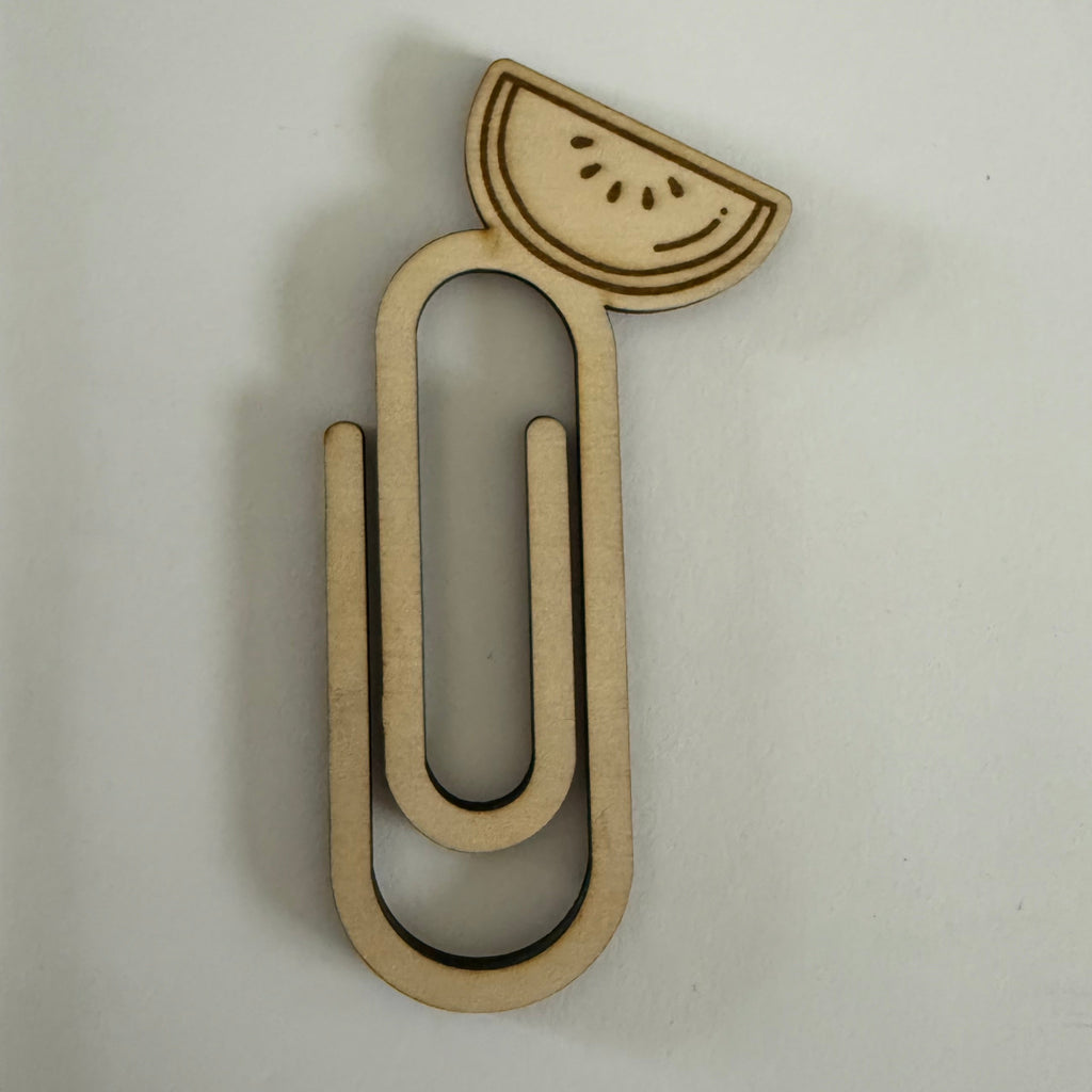 Lesezeichen Büroklammer Melone