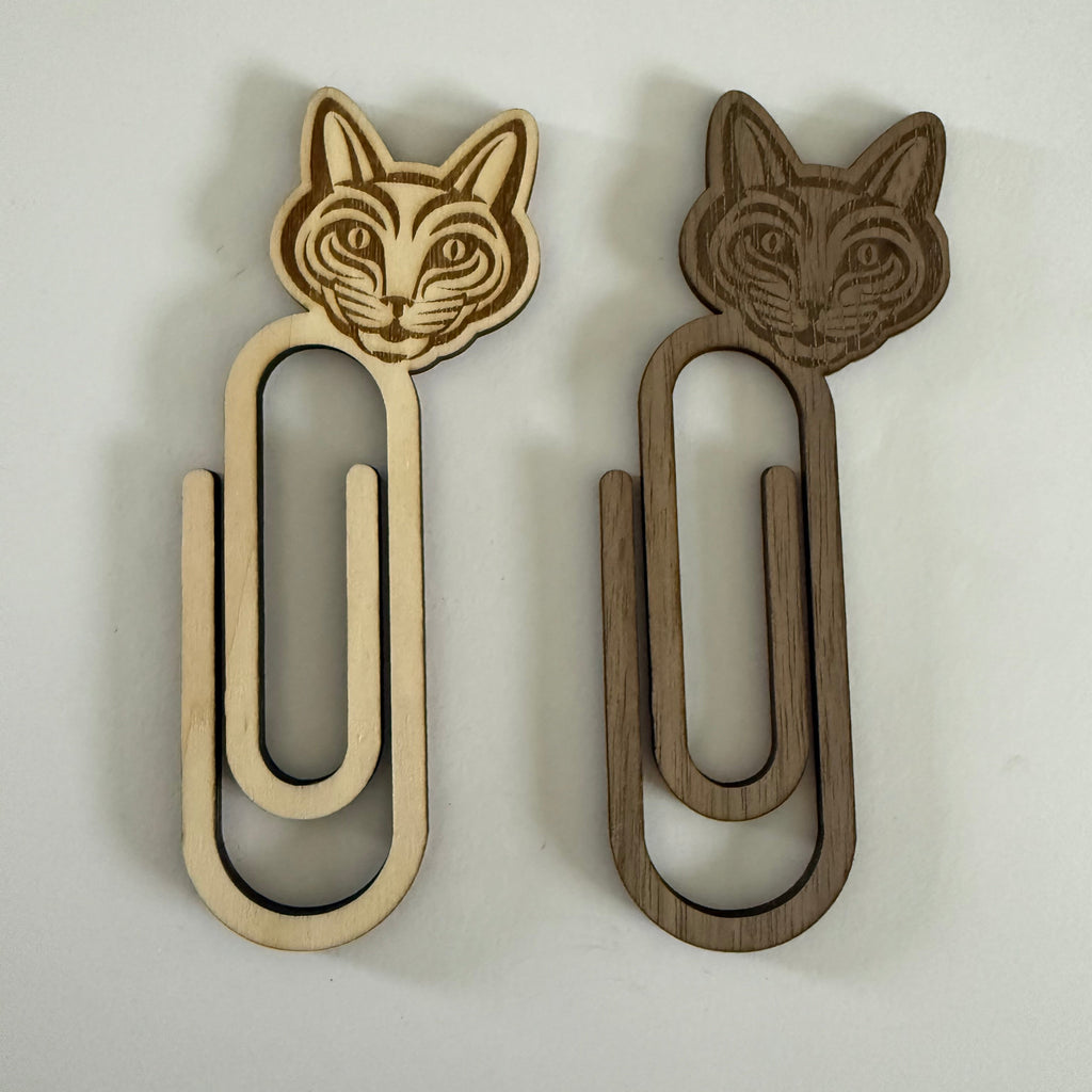 Lesezeichen Büroklammer Katze